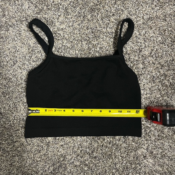 Women's Cropped Tank Top Black Size M - Picture 2 of 6